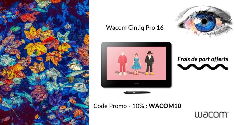 Profitez de -10% sur la tablette Wacom Cintiq Pro DTH167 + Les frais de ports offerts  jusq'au 31 mars 2022